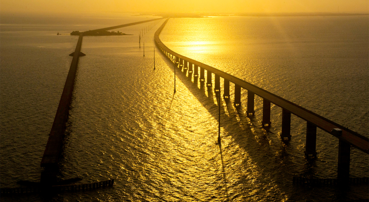 USA Florida Keys Seven Mile Bridge Sunrise Foto Rob O'Neal